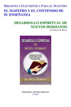 Desarrollo Espiritual De Nuevos Hermanos