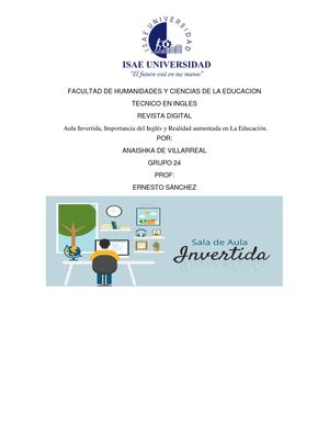 Revista Digital En Aula Invertida,realidad Aumentada Y Ingles Anaishka