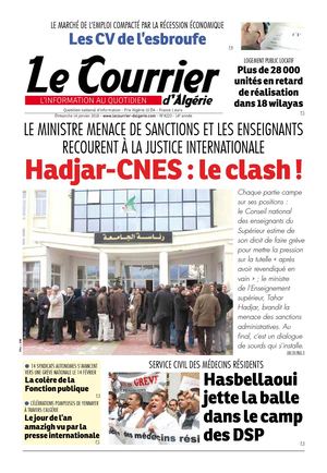 Le Courrier D'Algérie Du Dimanche 14 Janvier 2018