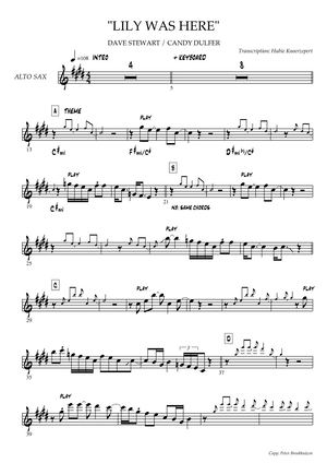 David Stewart with Candy Dulfer - Lily Was Here