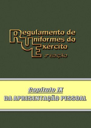 RUE - Capítulo IX - Da Apresentação Pessoal