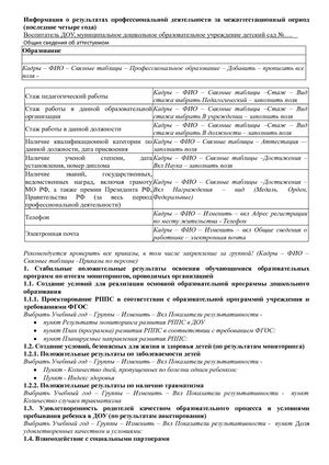 Инструкция по отчету (воспитатель)