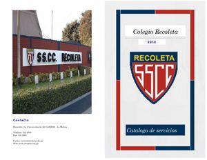 Catalogo Colegio Recoleta