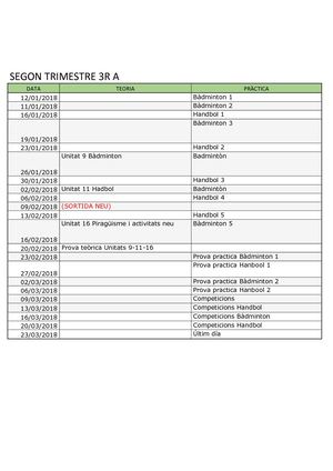 Calendari 3r 2n Trimestre