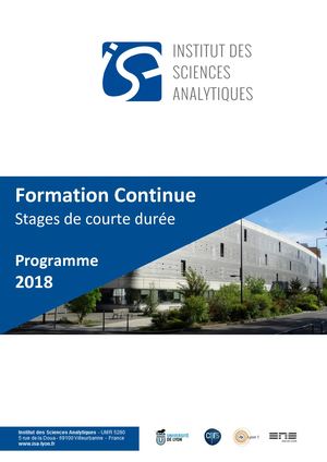 Formation Continue Isa Catalogue 2018