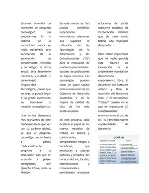 Tríptico El Impacto De La Tecnologia