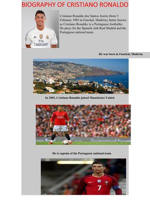 Biography Of Cristiano Ronaldo