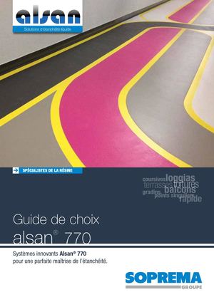 Guide de choix Alsan 770 PMMA