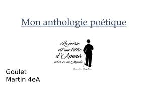 Mon anthologie sur la poésie lyrique