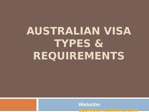 Australian Visa Ppt