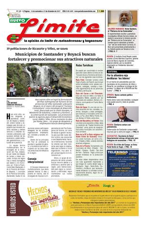 Periódico Nuevo Límite, edición No 129