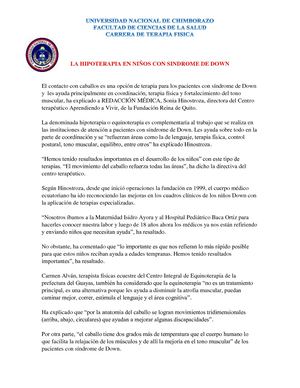 La Hipoterapia En Niños Con Sindrome De Down 1