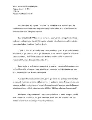 Noticia: "En Buen Español"