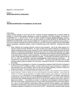 Recurso De Reposicion Y Evidencias Jnc