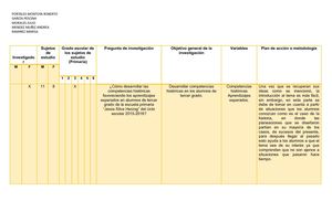 5.- Tabla de investigación realizada en los productos de titulación.