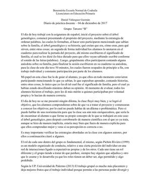 Diario De Práctica Docente