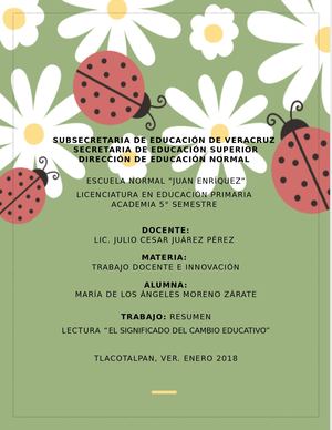 Lectura 3 El Significado Del Cambio Educativo (Resumen)