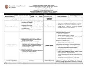 Planeación Español 4º.