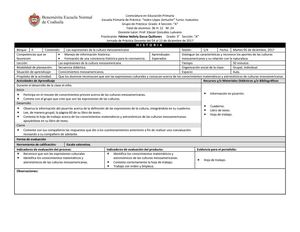 Planeación Historia  4º.