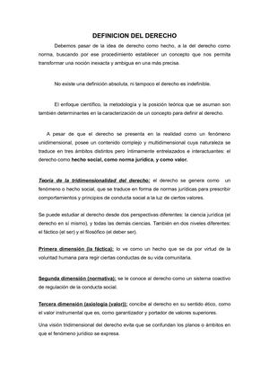 Definicion Del Derecho