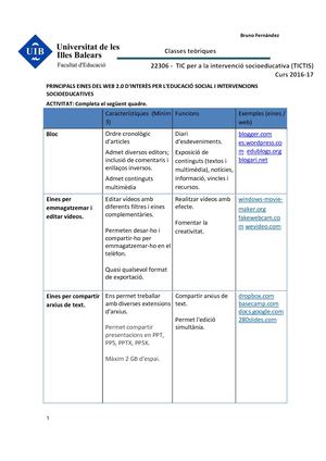 Principals Eines Del Web 2