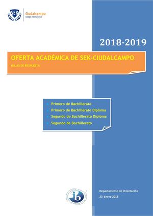 ITINERARIOS BACHILLERATO SEK-CIUDALCAMPO 2017 2018