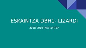 Eskaintza Dbh1 Lizardi