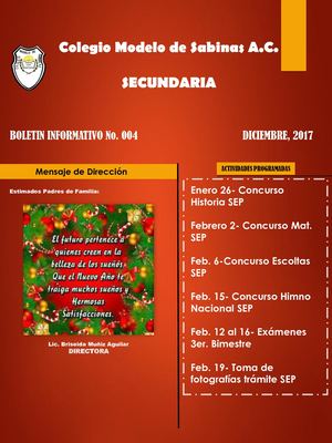 Boletín Oficial De Diciembre
