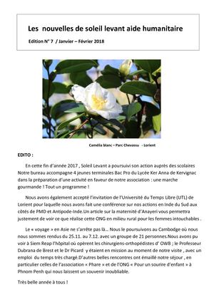 Les Nouvelles 7 - Soleil Levant Aide Humanitaire