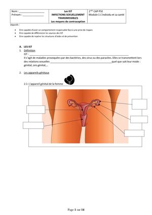 Cours Ist Et Contraception Cap Eleve