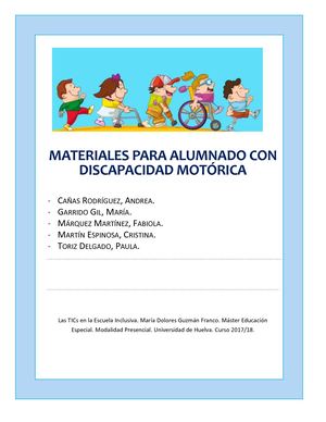 Materiales Para Alumnado Con Discapacidad Motórica