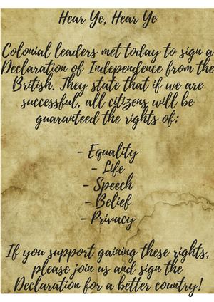 Declaration Announcement