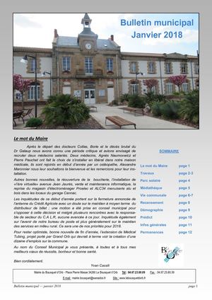 Bulletin Municipal Janvier 2018