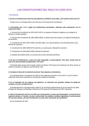Las Constituciones del siglo XIX (1833 1874)