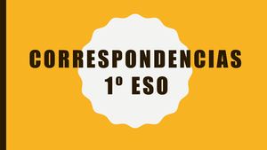 Correspondencias 1º Eso