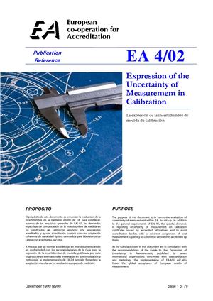 La Expresión De La Incertidumbre De Medida De Calibración