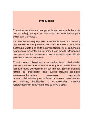 ELABORACIÒN DEL C.V