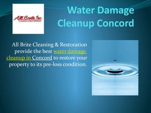 Water Damage Cleanup Concord