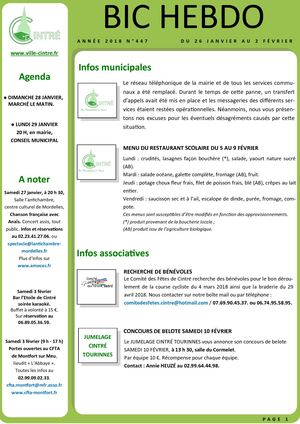 Cintré - Bic Hebdo 447