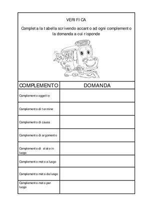Verifica Complementi