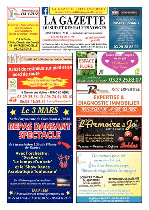 La gazette N°12 Janvier 2018
