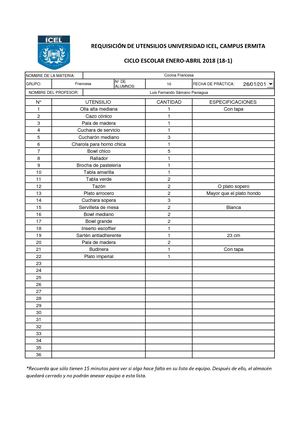 REQ. UTENS. 26/01/2018