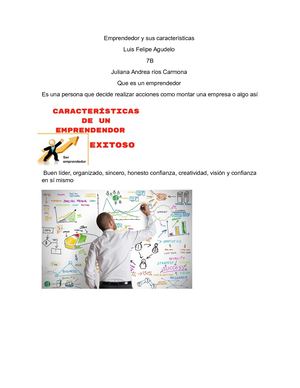 Emprendedor Y Sus Características