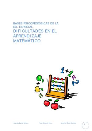 Dificultades Matematicas