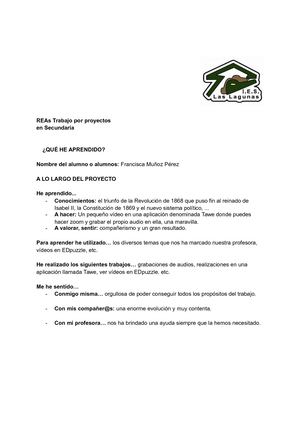 ¿Qué He Aprendido?