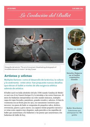 La Evolución Del Ballet