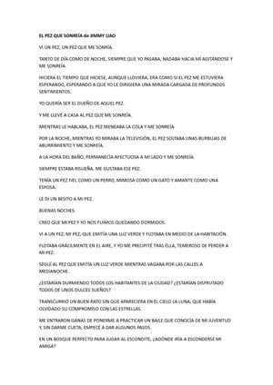 El Pez Que Sonreía  de Jimmy Liao