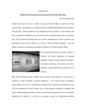 X Bienal Internacional De Acuarela De Viña Del Mar