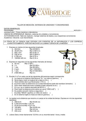 Taller De Mediciones