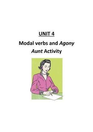 Modal Verbs Theory And Agony Aunt Activity